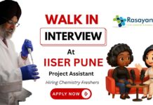 Walk-in Interview at IISER Pune for Project Assistant Job Post 2025 | Apply Now