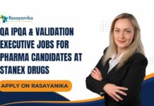 QA IPQA & Validation Executive Jobs For Pharma Candidates