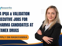 QA IPQA & Validation Executive Jobs For Pharma Candidates