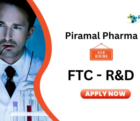 Chemistry Jobs at Piramal | R&D Jobs for Analytical Chemistry Graduates