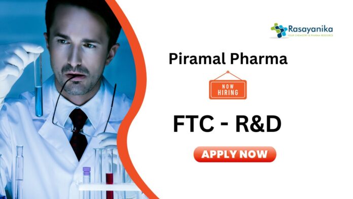 Chemistry Jobs at Piramal | R&D Jobs for Analytical Chemistry Graduates
