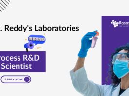 Chemistry Jobs at Dr Reddy's Laboratories | MSc Chemistry Candidates Apply for R&D Scientist 