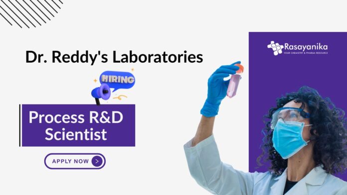 Chemistry Jobs at Dr Reddy's Laboratories | MSc Chemistry Candidates Apply for R&D Scientist 