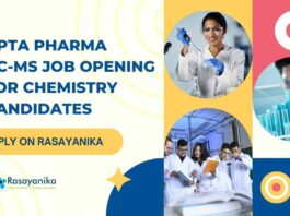 GC-MS Chemistry Jobs at Apta Pharma