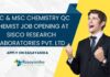 QC Chemist Job Vacancies