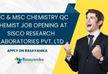 QC Chemist Job Vacancies