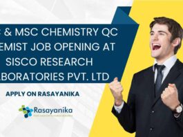 QC Chemist Job Vacancies