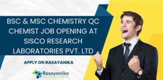 QC Chemist Job Vacancies