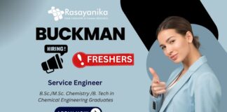 Hiring Service Engineer (Water Treatment / Chemical Engineer) – Chemical Engineer Jobs India Delhi NCR Apply now
