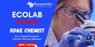 RD&E Chemist Job Opportunity Explore more at Ecolab Pune careers