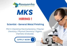 Scientist - General Metal Finishing | MKS Instruments Careers India | Chemistry PhD jobs India