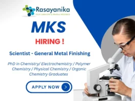 Scientist - General Metal Finishing | MKS Instruments Careers India | Chemistry PhD jobs India