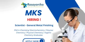 Scientist - General Metal Finishing | MKS Instruments Careers India | Chemistry PhD jobs India