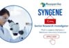 Senior Research Investigator at Syngene Bangalore | PhD Chemistry Jobs India