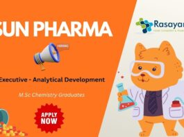 Executive assistant – Analytical Development at Sun Pharmaceutical Industries Ltd ,Sun pharma careers