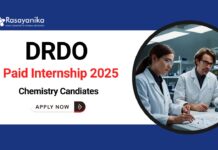 DRDO Recruitment 2025 | Paid Internships for Chemistry Graduates 
