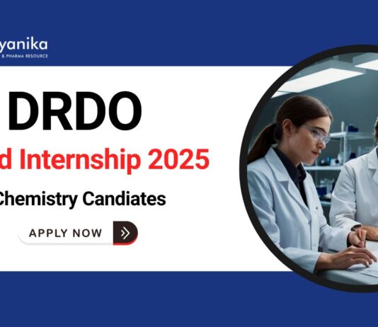 DRDO Recruitment 2025 | Paid Internships for Chemistry Graduates 
