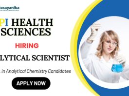 Analytical Scientist Role at PI Health Sciences Apply Now for the Chemistry Jobs