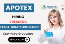 Apotex Career QA Job Freshers Chemistry Graduates Apply Now