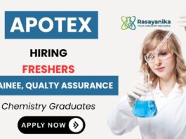 Apotex Career QA Job Freshers Chemistry Graduates Apply Now