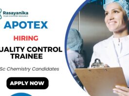 Apotex Careers Quality Control Trainee Chemistry Jobs in Bangalore