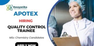 Apotex Careers Quality Control Trainee Chemistry Jobs in Bangalore