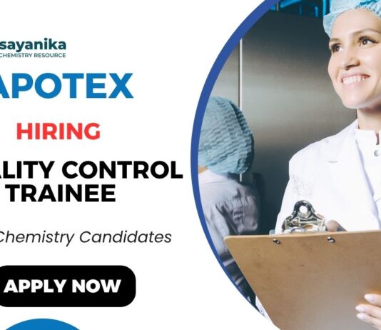 Apotex Careers Quality Control Trainee Chemistry Jobs in Bangalore