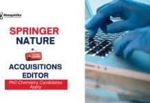 Springer Nature Career | PhD Chemistry Jobs as Acquisitions Editor, Apply Now