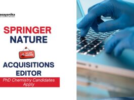 Springer Nature Career | PhD Chemistry Jobs as Acquisitions Editor, Apply Now