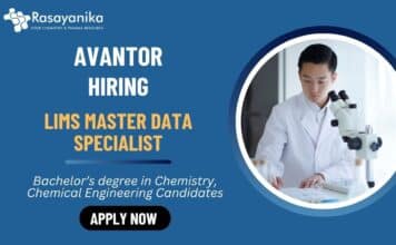LIMS Master Data Specialist at Avantor | BSc Chemistry Graduates Apply Now Avantor Careers Apply for R&D Engineer & Chemistry Job