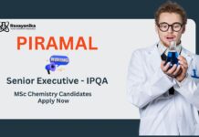 Executive Jobs at Piramal Pharma | MSc Chemistry Candidates Apply Now