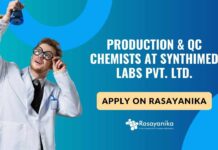 BSc Chemistry QC Jobs at Synthimed Labs Pvt. Ltd., Apply on Rasayanika