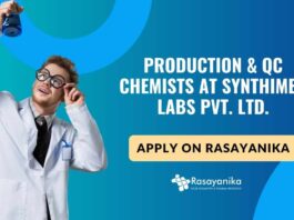 BSc Chemistry QC Jobs at Synthimed Labs Pvt. Ltd., Apply on Rasayanika