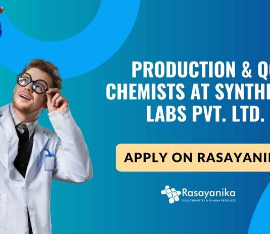 BSc Chemistry QC Jobs at Synthimed Labs Pvt. Ltd., Apply on Rasayanika