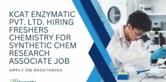 Freshers MSc Organic Chemistry Jobs at KCAT Enzymatic Pvt. Ltd.