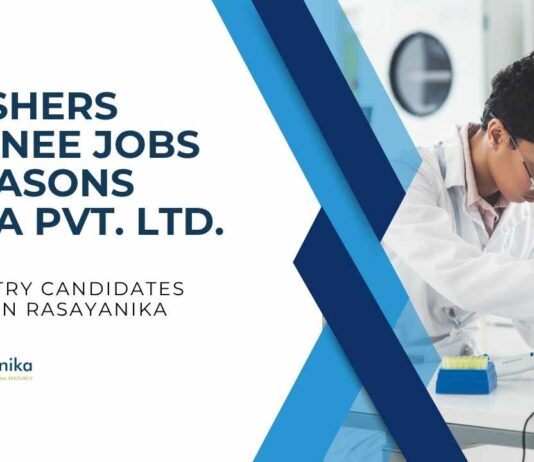Freshers Chemistry Trainee Jobs