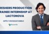 Pharma Trainee Internship at Lactonova