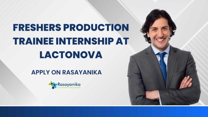 Pharma Trainee Internship at Lactonova