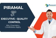 Quality Control Jobs at Piramal | BSc Chemistry Candidates Apply 