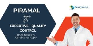 Quality Control Jobs at Piramal | BSc Chemistry Candidates Apply 