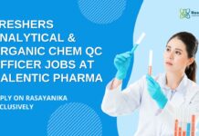 Chem QC Officer Jobs at Galentic Pharma, Apply on Rasayanika