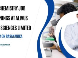 QA Chemistry Job Openings at Alivus Life Sciences Limited, Apply on Rasayanika