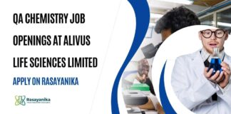 QA Chemistry Job Openings at Alivus Life Sciences Limited, Apply on Rasayanika QA Chemistry Job Openings at Alivus Life Sciences Limited, Apply on Rasayanika