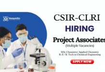 Project Associate Jobs at CSIR - CLRI | Chemistry Candidates Apply Now