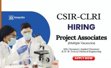 Project Associate Jobs at CSIR – CLRI | Chemistry Candidates Apply Now Project Associate Jobs at CSIR - CLRI | Chemistry Candidates Apply Now