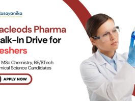 Freshers Chemistry Jobs at Macleods Pharmaceuticals | Attend the Walk-In-Interview 