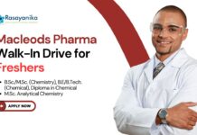 Freshers Chemistry Jobs at Macleods Pharmaceuticals | Attend the Walk-In-Interview Now