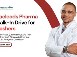 Freshers Chemistry Jobs at Macleods Pharmaceuticals | Attend the Walk-In-Interview Now