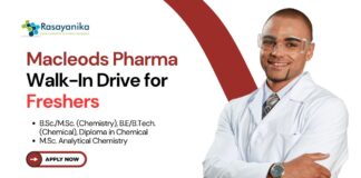 Freshers Chemistry Jobs at Macleods Pharmaceuticals | Attend the Walk-In-Interview Now