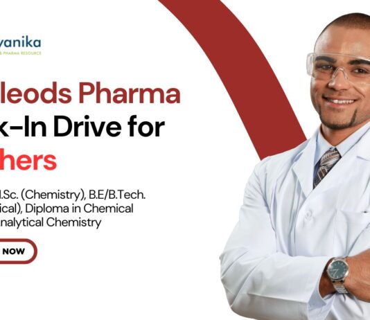 Freshers Chemistry Jobs at Macleods Pharmaceuticals | Attend the Walk-In-Interview Now